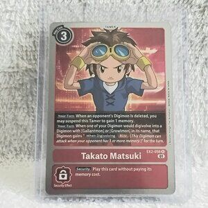 5/$20 Mint Takato Matsuki Digimon Tamer Holo Card EX2-056 R by Bandai!!
